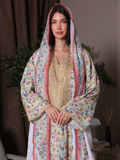 Royal Wisteria Kaftan Set
