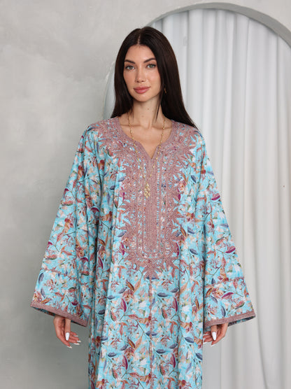 Sky Botanical Kaftan