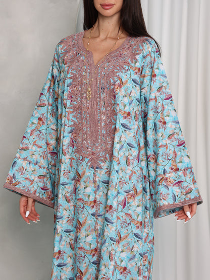 Sky Botanical Kaftan
