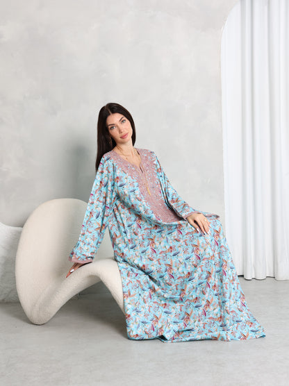 Sky Botanical Kaftan