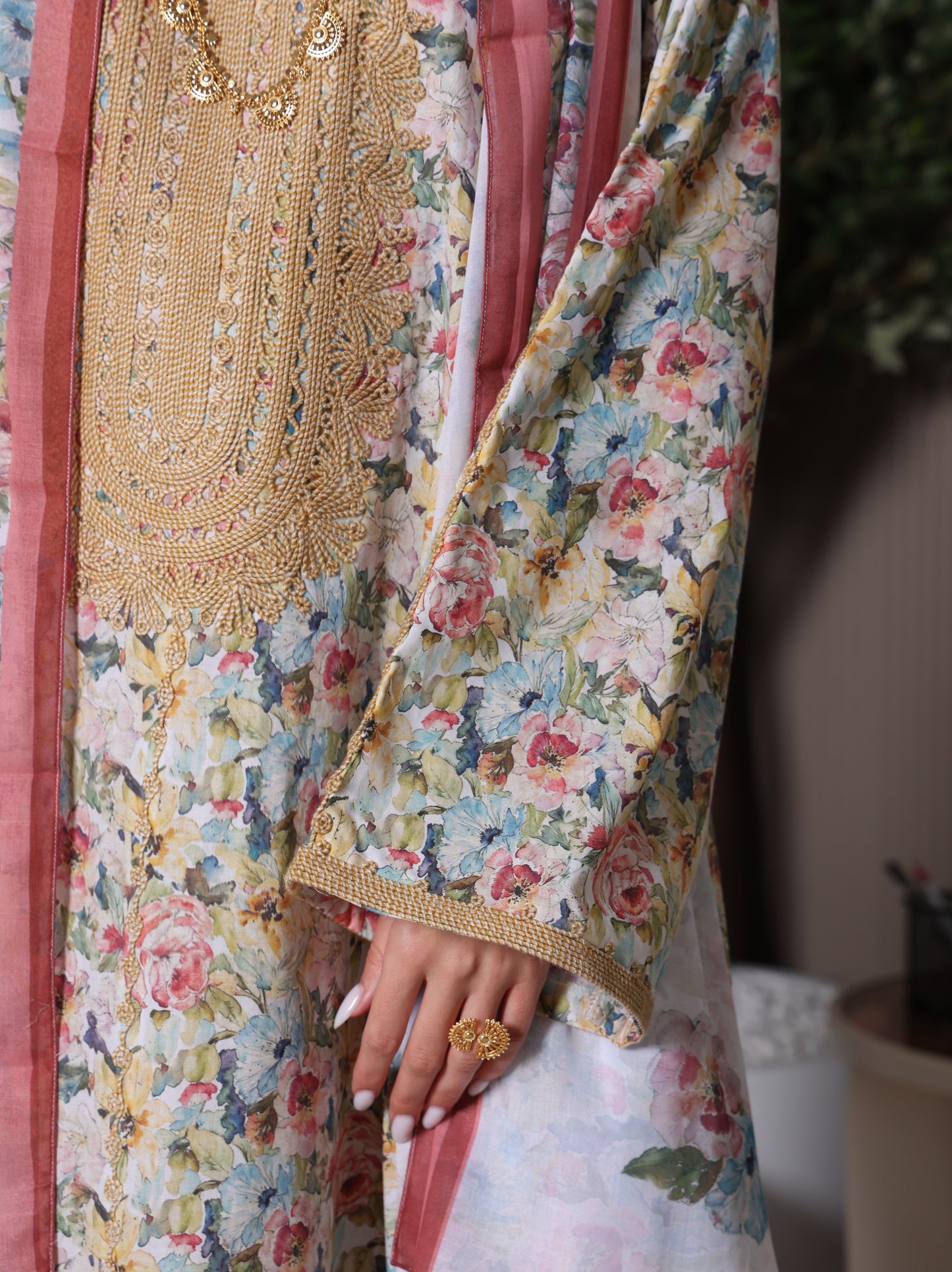 Royal Wisteria Kaftan Set