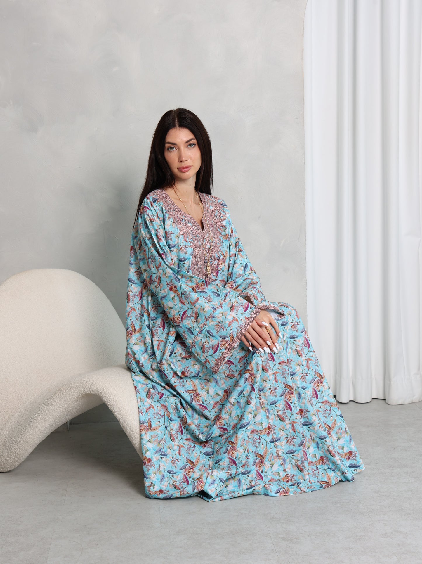 Sky Botanical Kaftan
