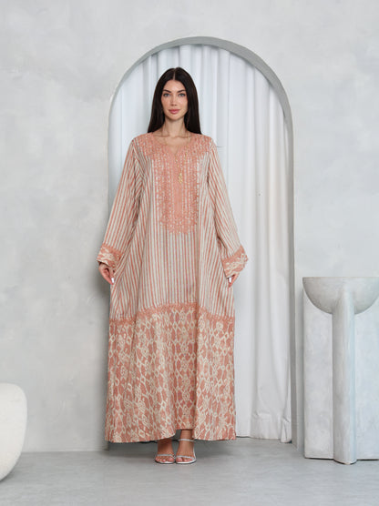 Blush Lattice Kaftan