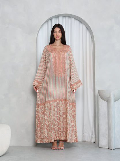 Blush Lattice Kaftan