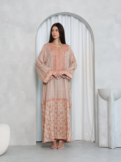 Blush Lattice Kaftan