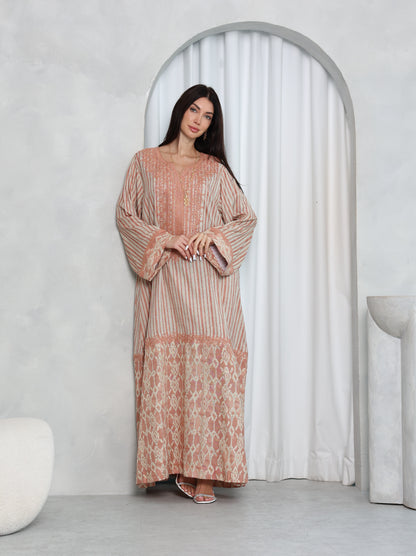 Blush Lattice Kaftan