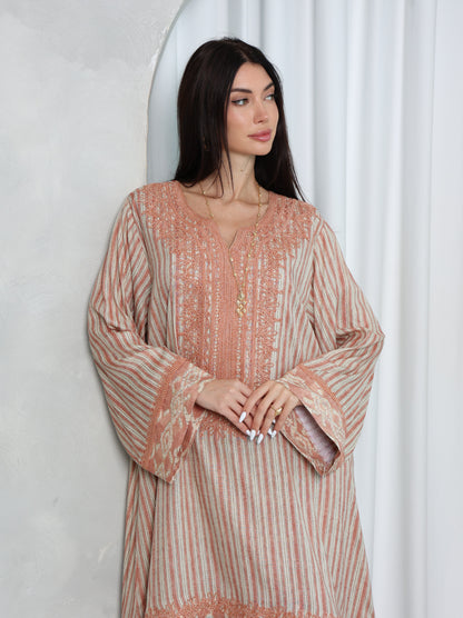 Blush Lattice Kaftan