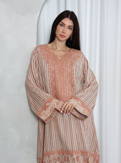 Blush Lattice Kaftan