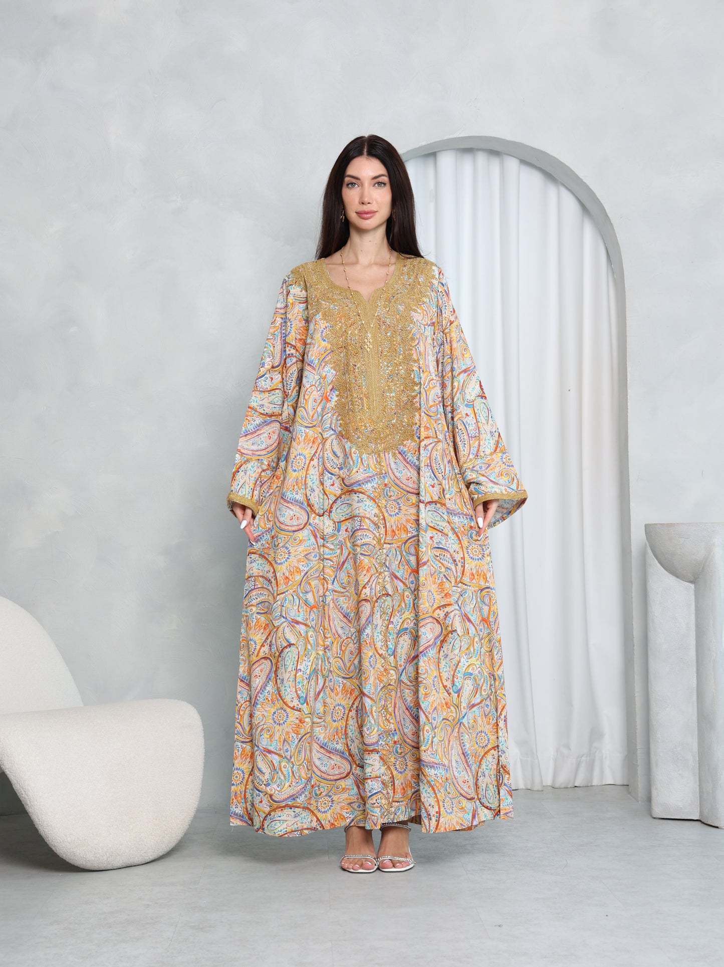 Golden Paisley Kaftan