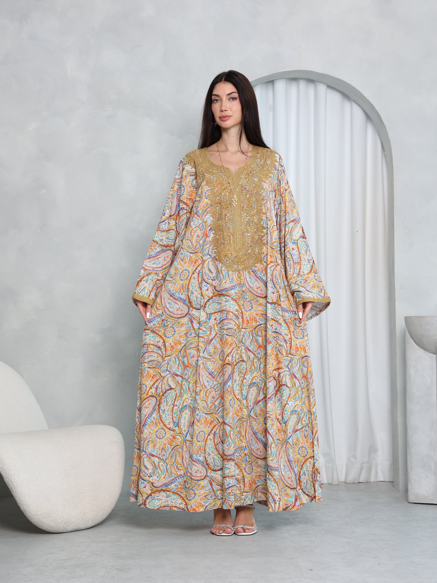 Golden Paisley Kaftan