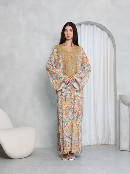 Golden Paisley Kaftan