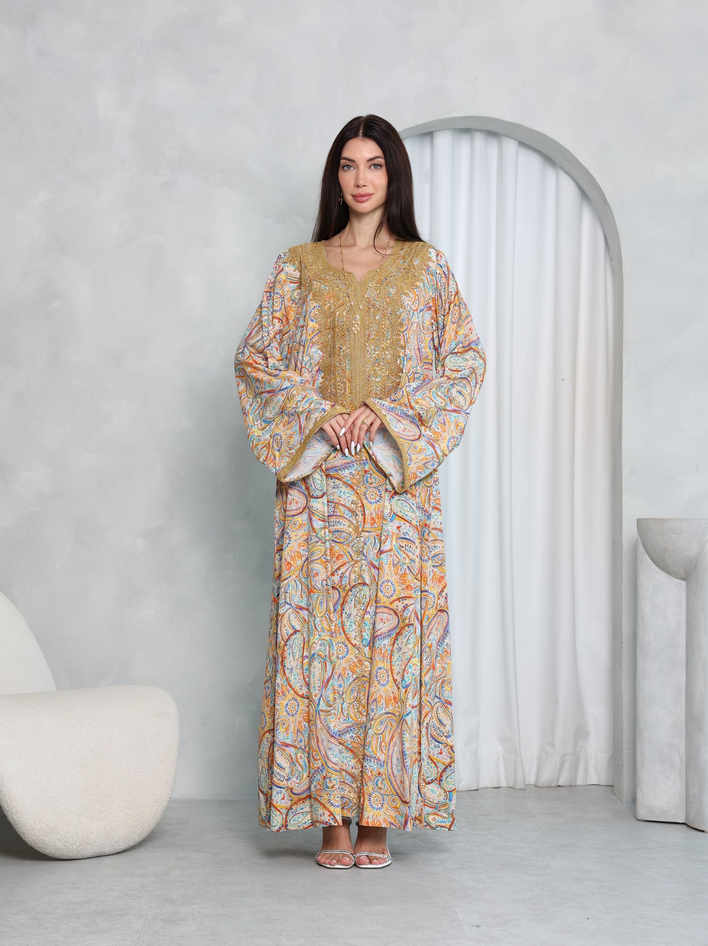 Golden Paisley Kaftan