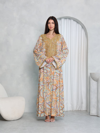 Golden Paisley Kaftan