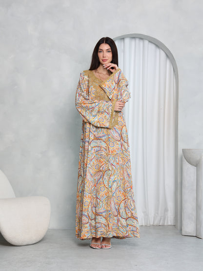 Golden Paisley Kaftan