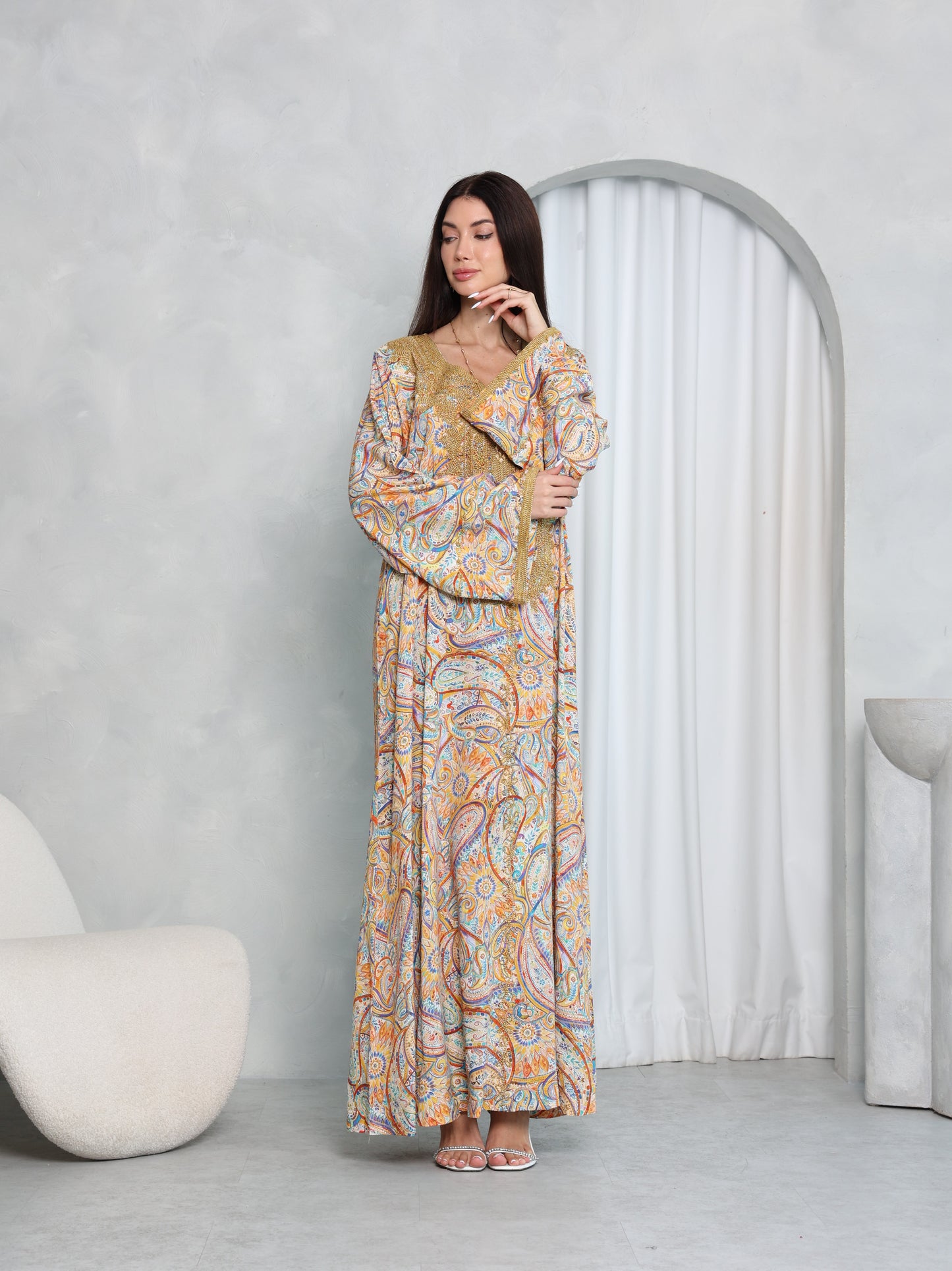 Golden Paisley Kaftan