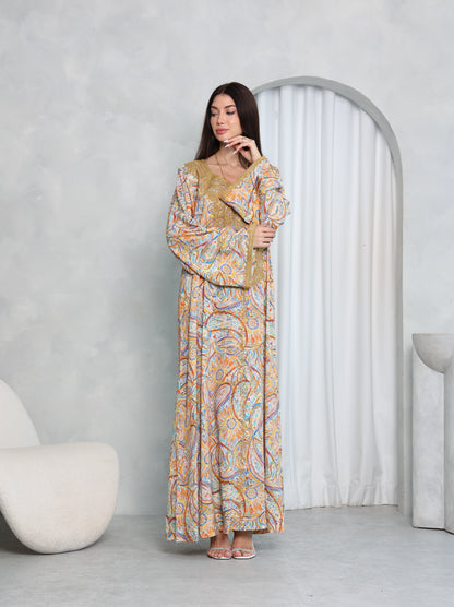 Golden Paisley Kaftan