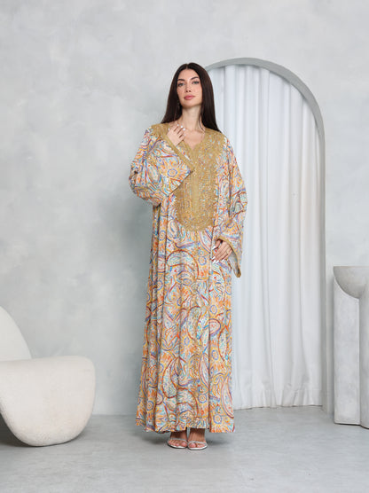 Golden Paisley Kaftan
