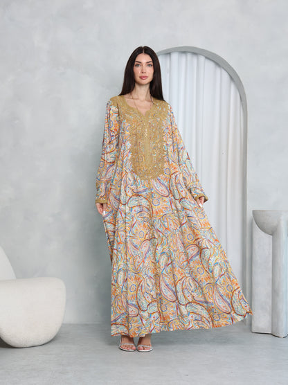 Golden Paisley Kaftan