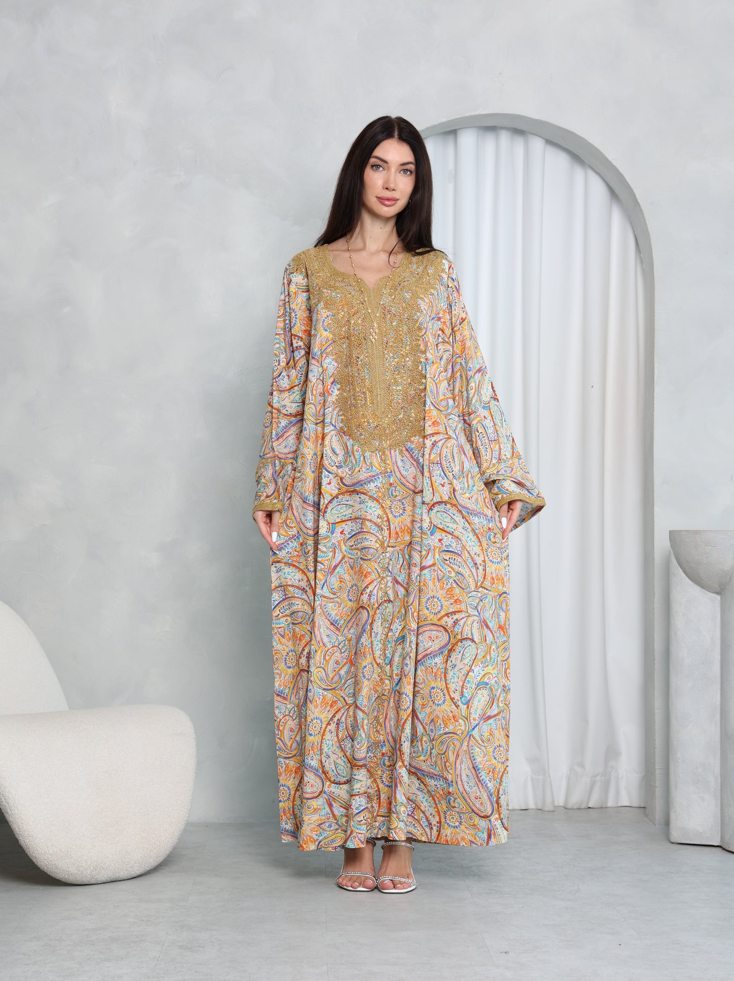 Golden Paisley Kaftan