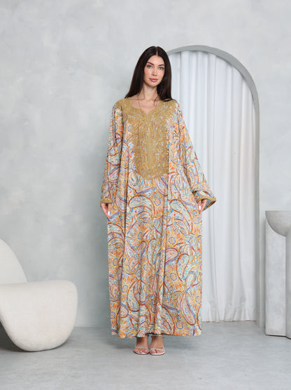 Golden Paisley Kaftan