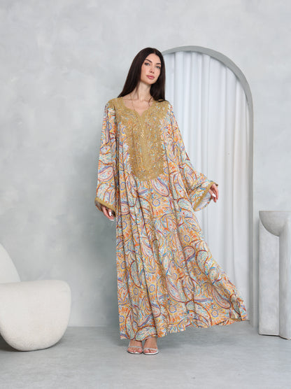 Golden Paisley Kaftan