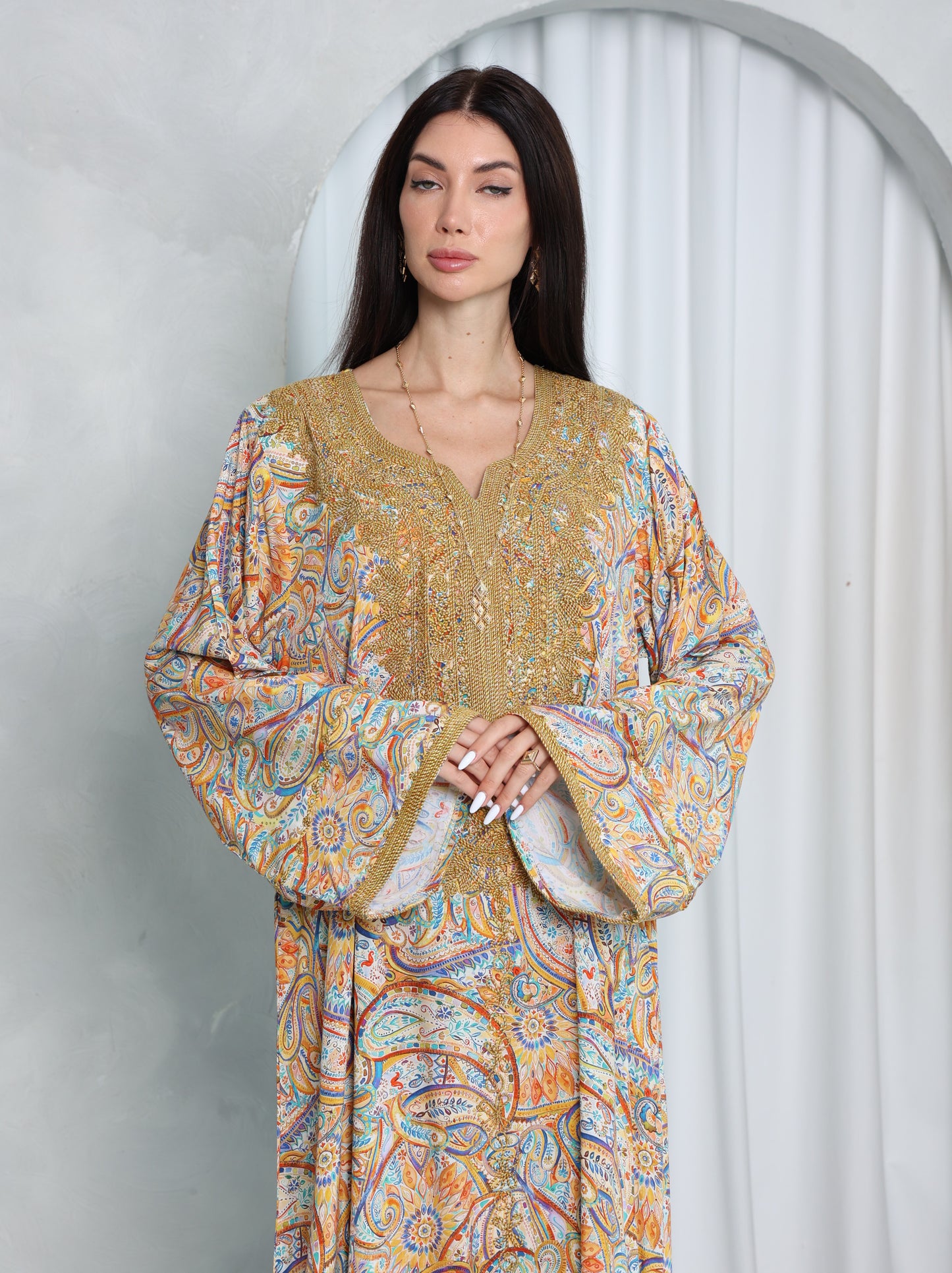 Golden Paisley Kaftan