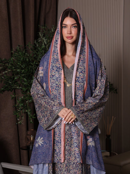 Midnight Indigo Botanical Kaftan Set