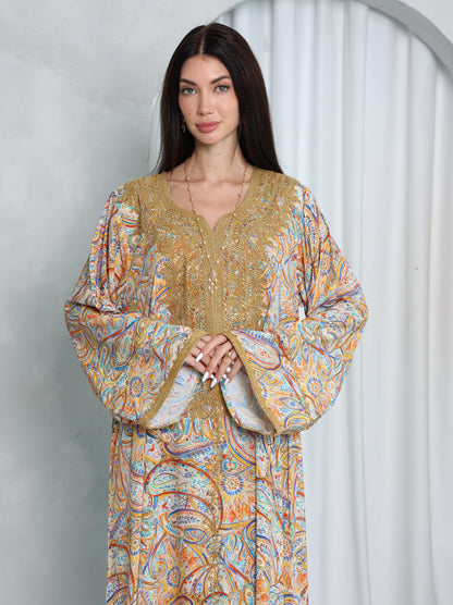 Golden Paisley Kaftan