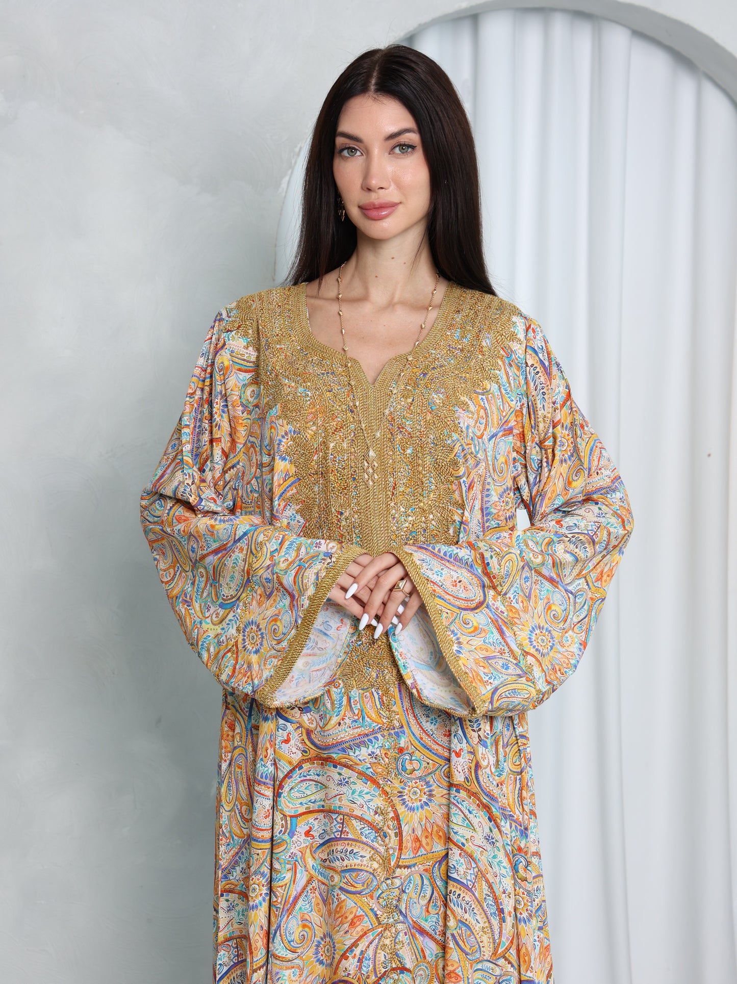 Golden Paisley Kaftan