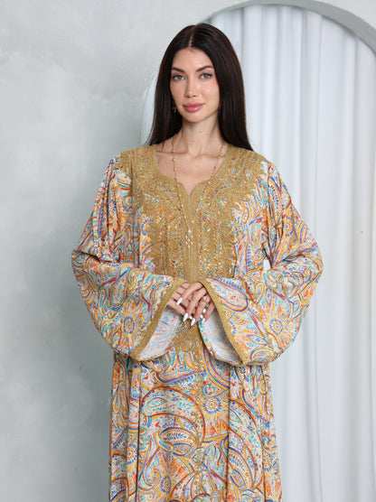 Golden Paisley Kaftan