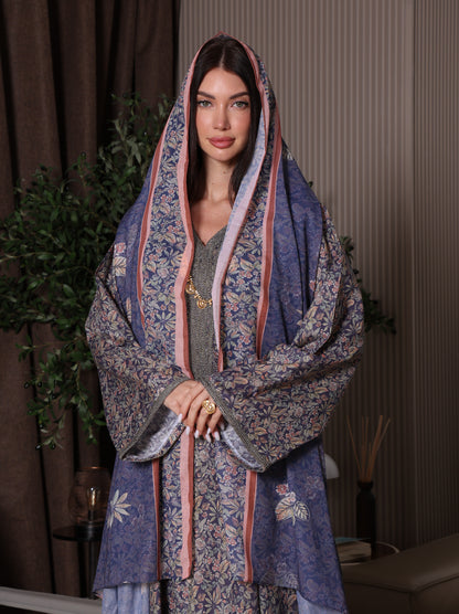 Midnight Indigo Botanical Kaftan Set