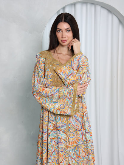 Golden Paisley Kaftan