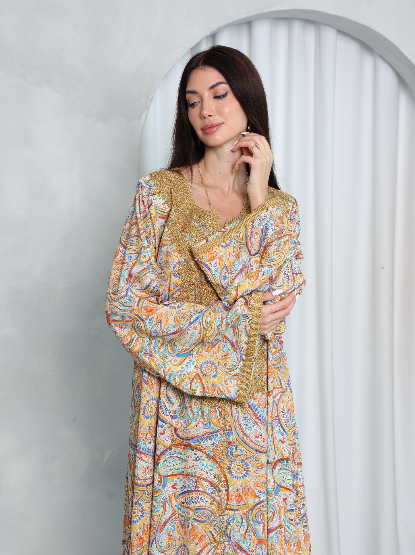 Golden Paisley Kaftan