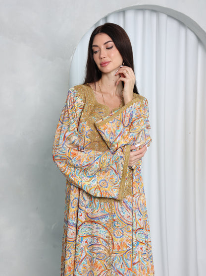 Golden Paisley Kaftan