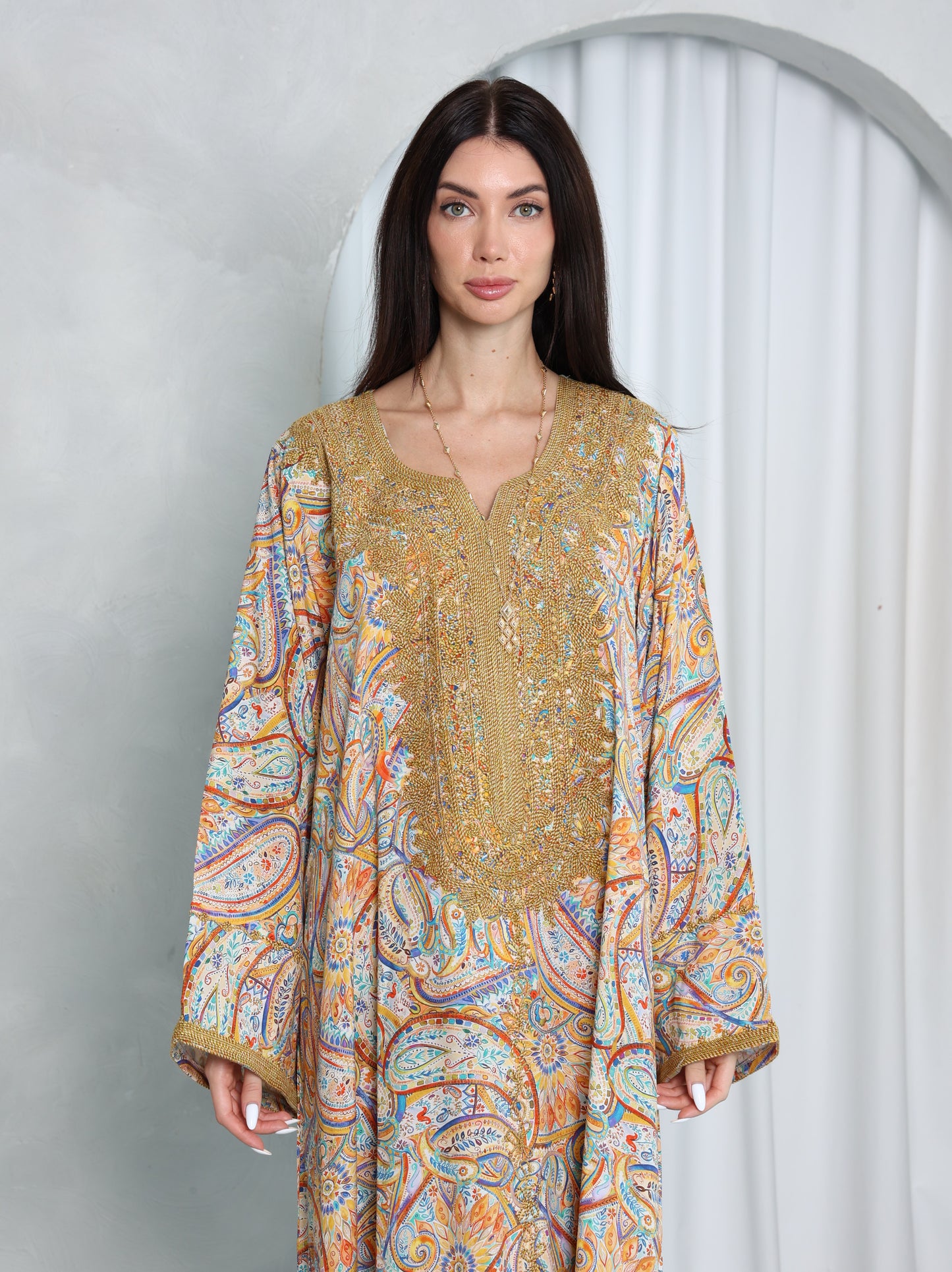 Golden Paisley Kaftan