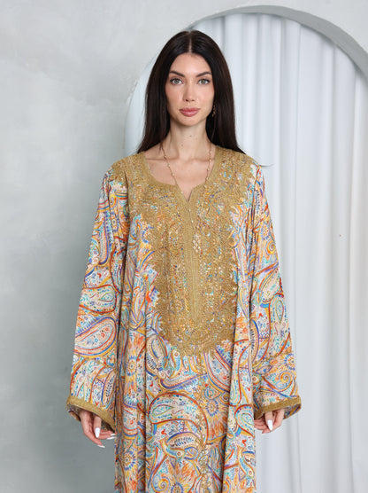 Golden Paisley Kaftan