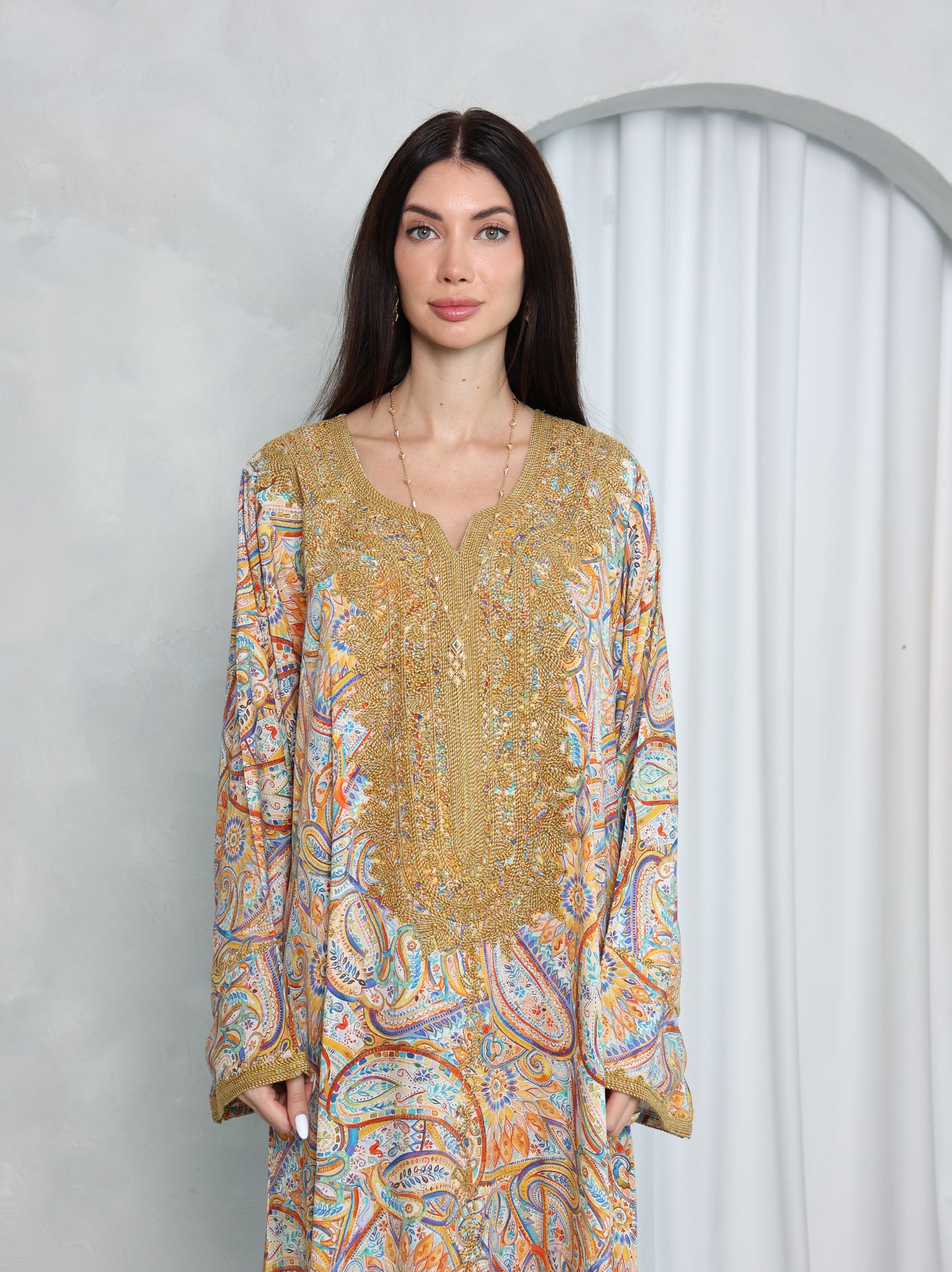Golden Paisley Kaftan