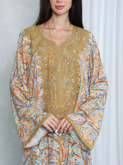 Golden Paisley Kaftan