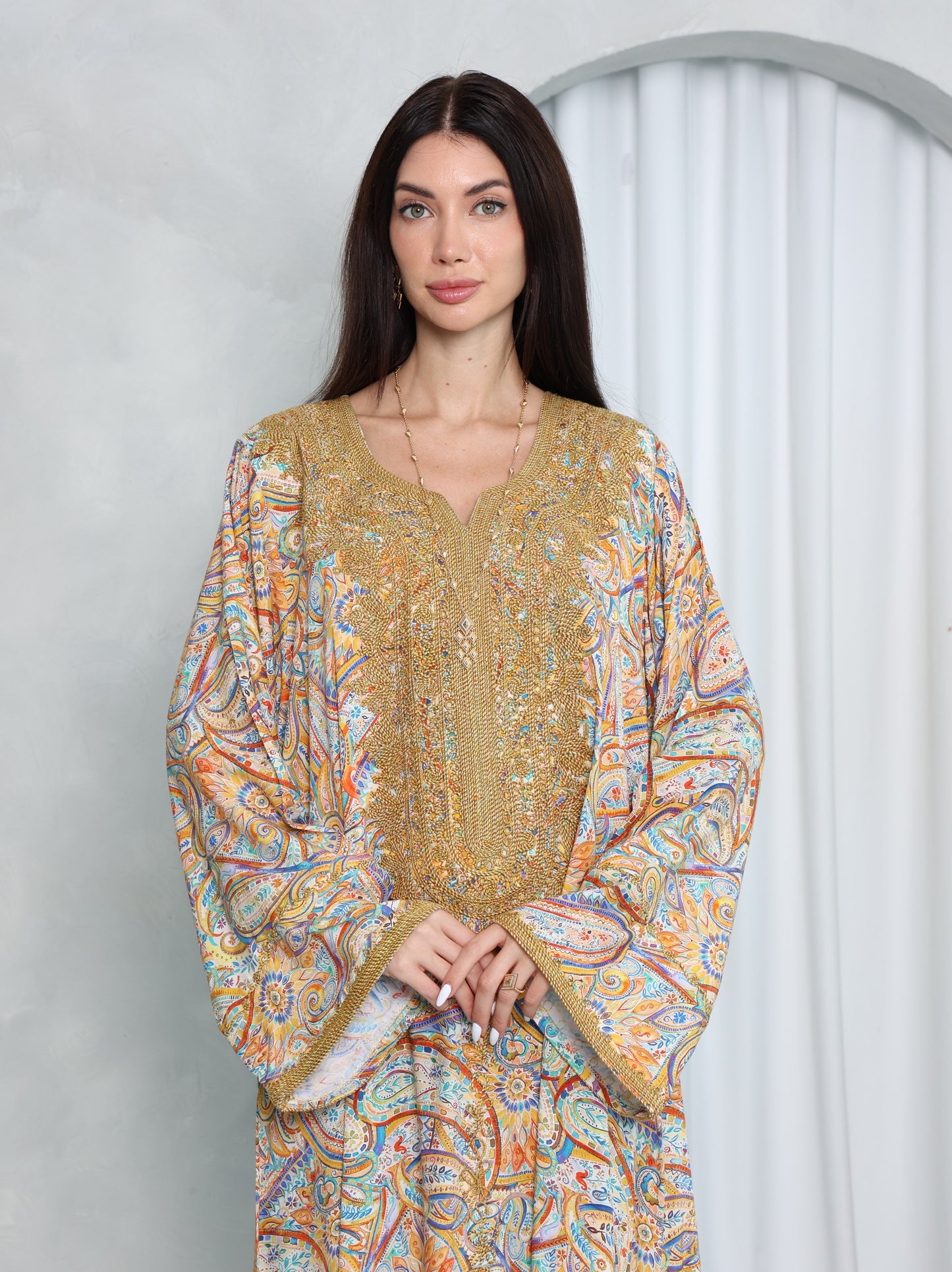 Golden Paisley Kaftan