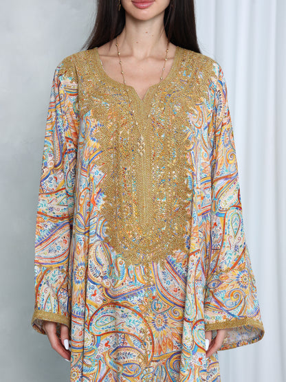 Golden Paisley Kaftan