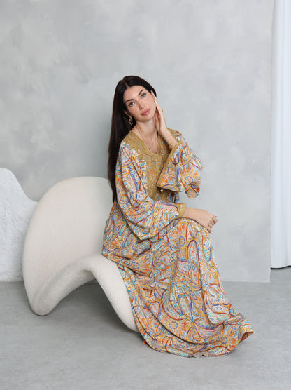 Golden Paisley Kaftan