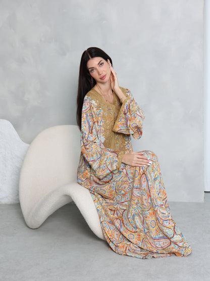 Golden Paisley Kaftan