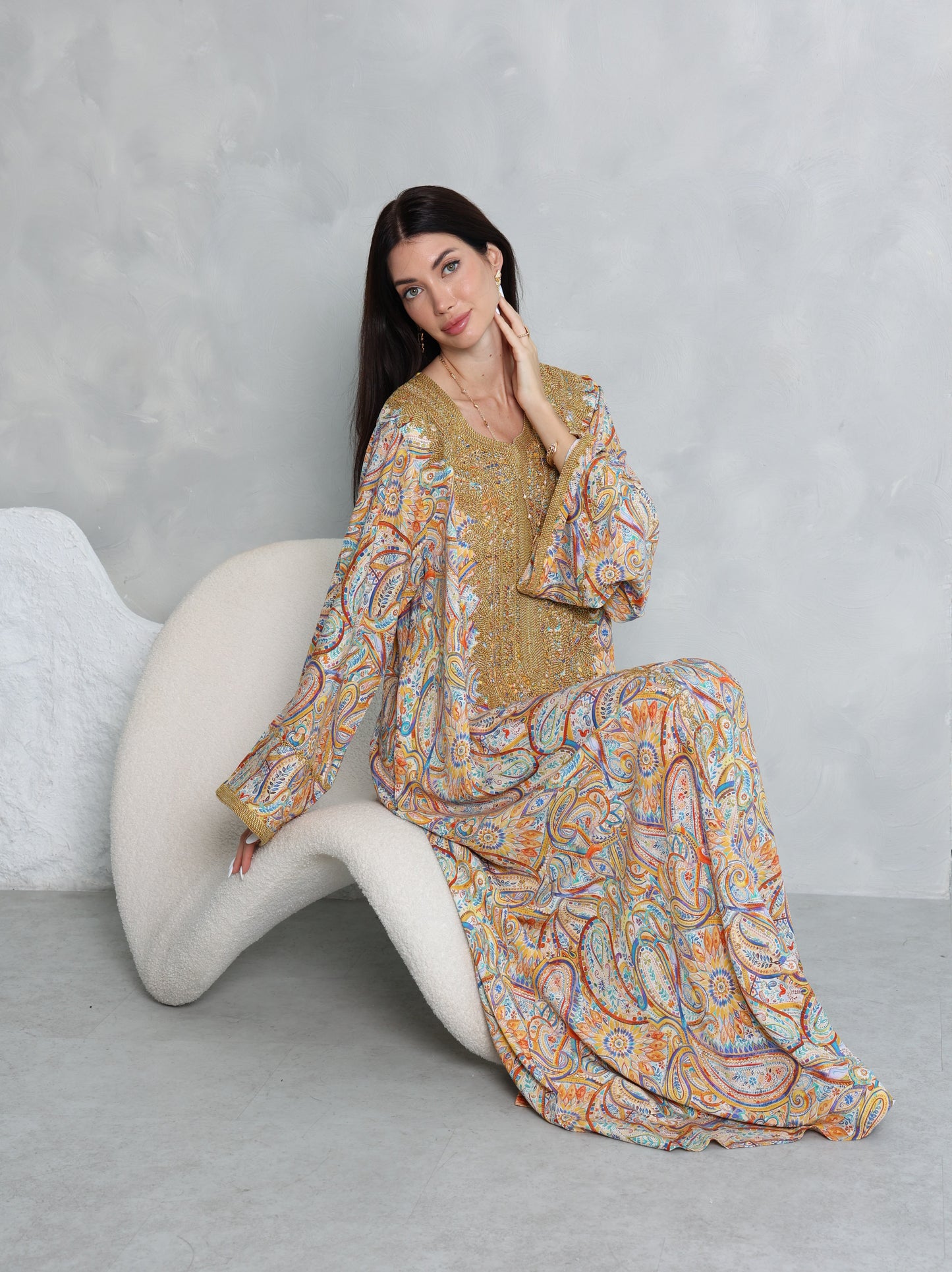 Golden Paisley Kaftan