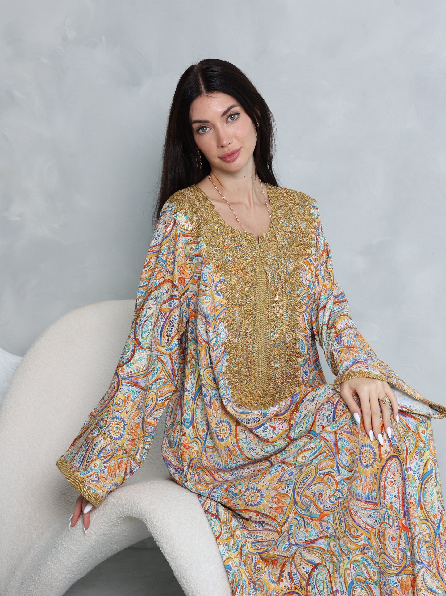 Golden Paisley Kaftan
