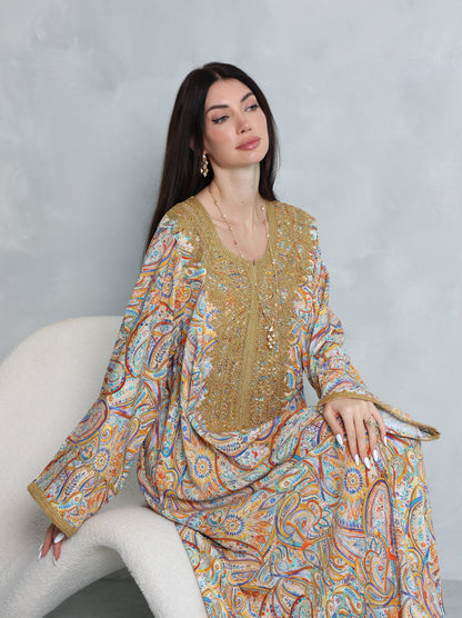 Golden Paisley Kaftan