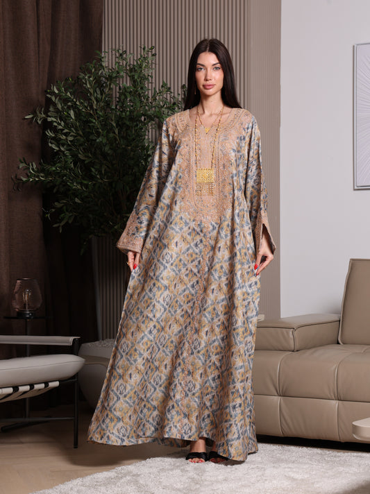 Golden Ikat Kaftan
