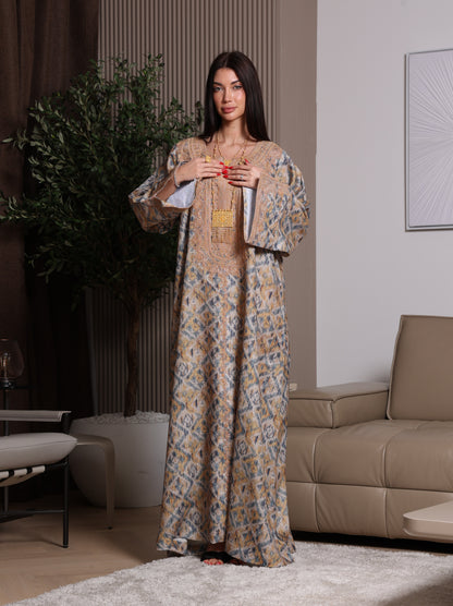 Golden Ikat Kaftan