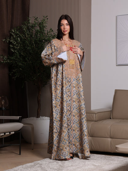Golden Ikat Kaftan