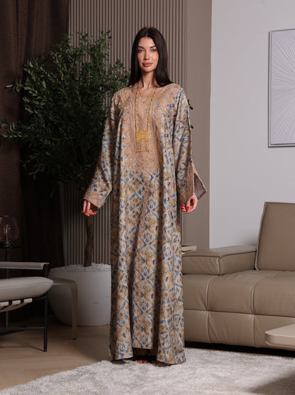 Golden Ikat Kaftan