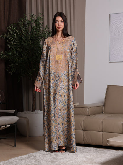 Golden Ikat Kaftan